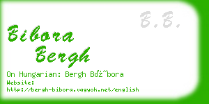 bibora bergh business card